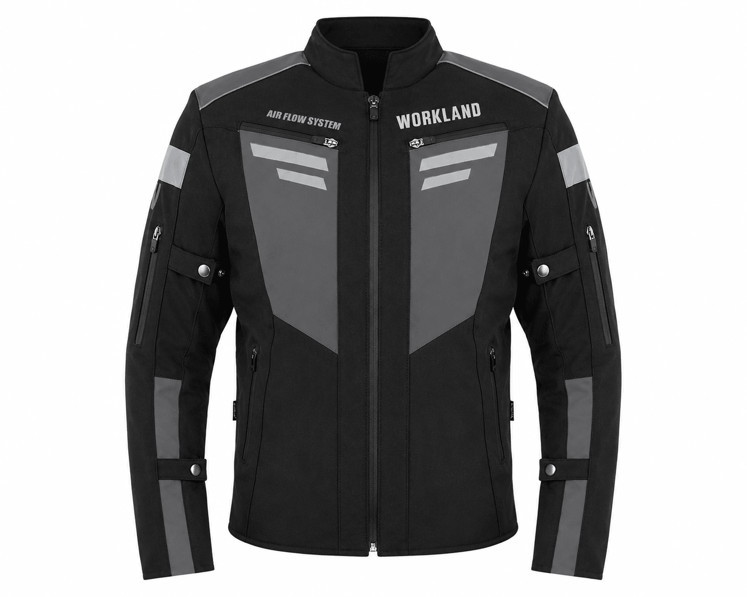 Chamarra Moto Hombre Impermeable Biker Protecciones WKL N/G — imagen 1