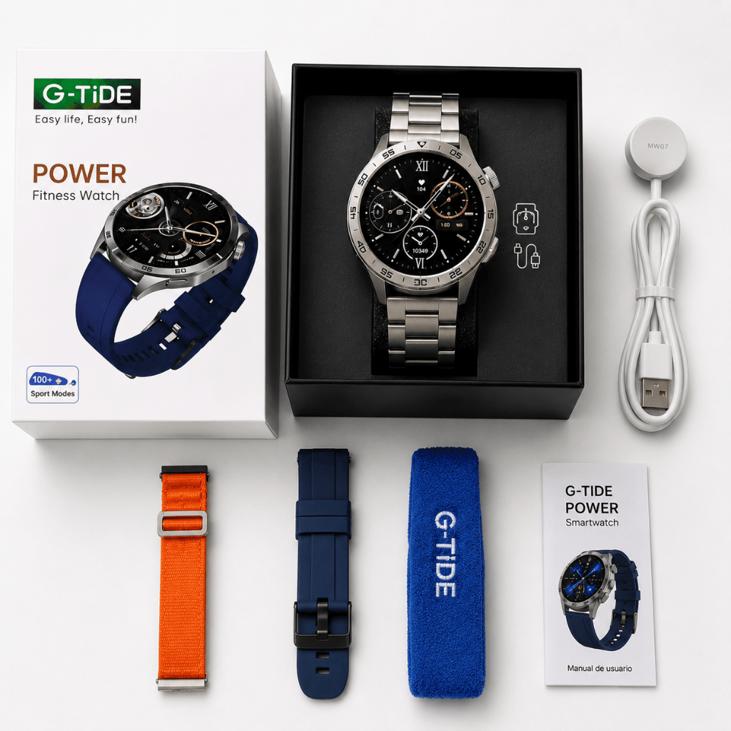 BOCINA XIAOMI SOUND POCKET (AZUL) + SMARTWATCH G-TIDE POWER (PLATA) — imagen 6