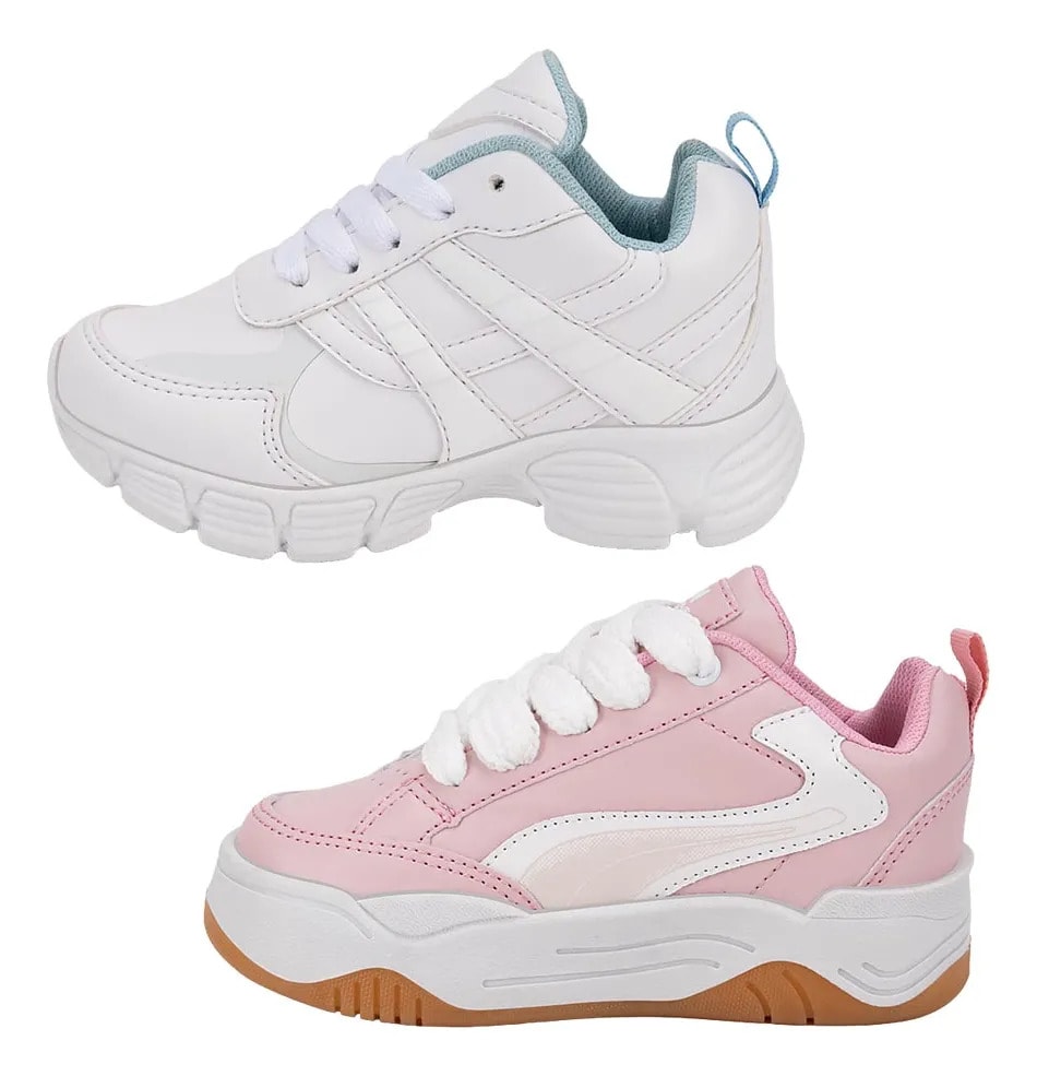 Tenis Escolar Urban Shoes Niña Kit 2 Pares Liso 1342221 — imagen 20