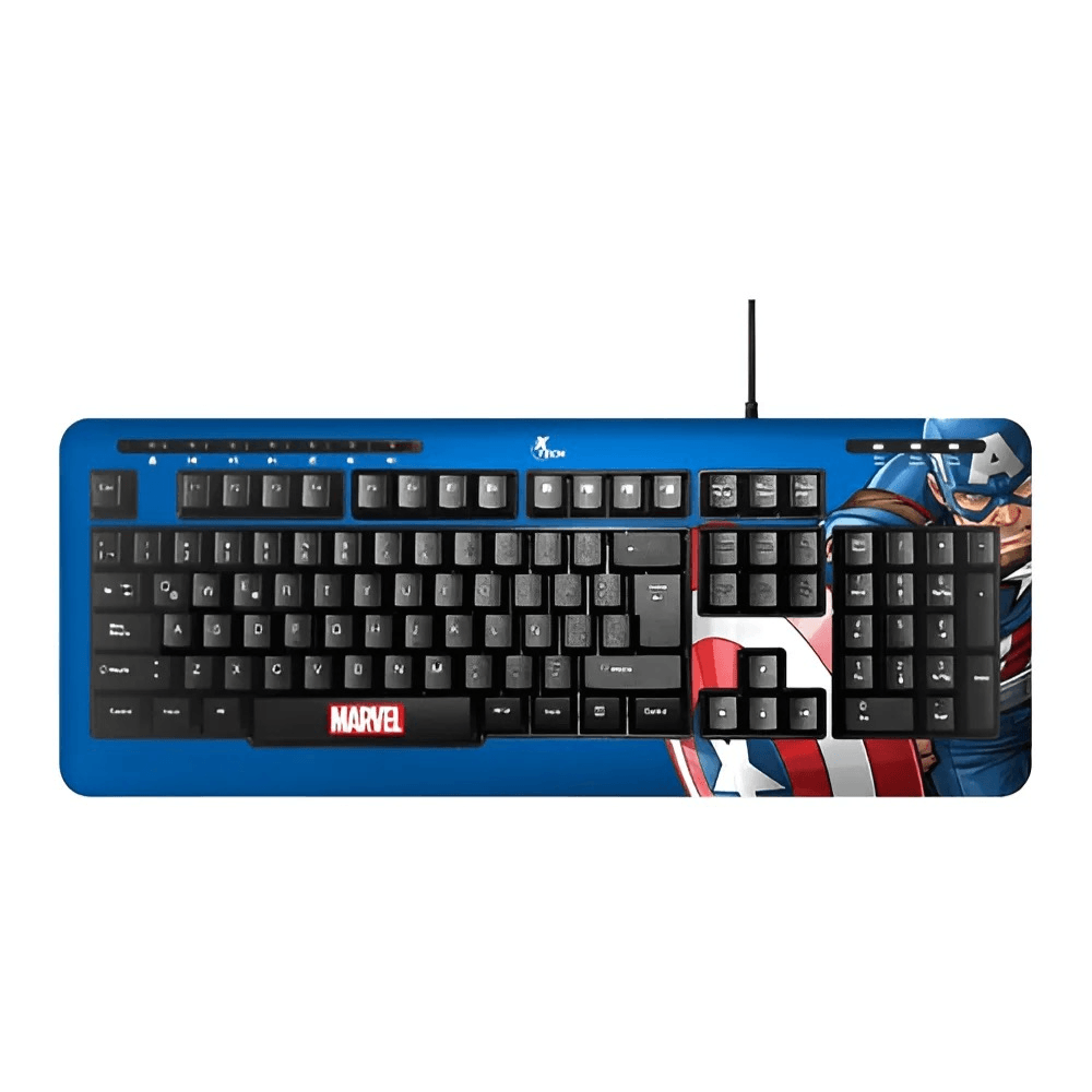 Teclado Alambricó XTech XTK-M401CA Español - Capitan America Azul — imagen 2