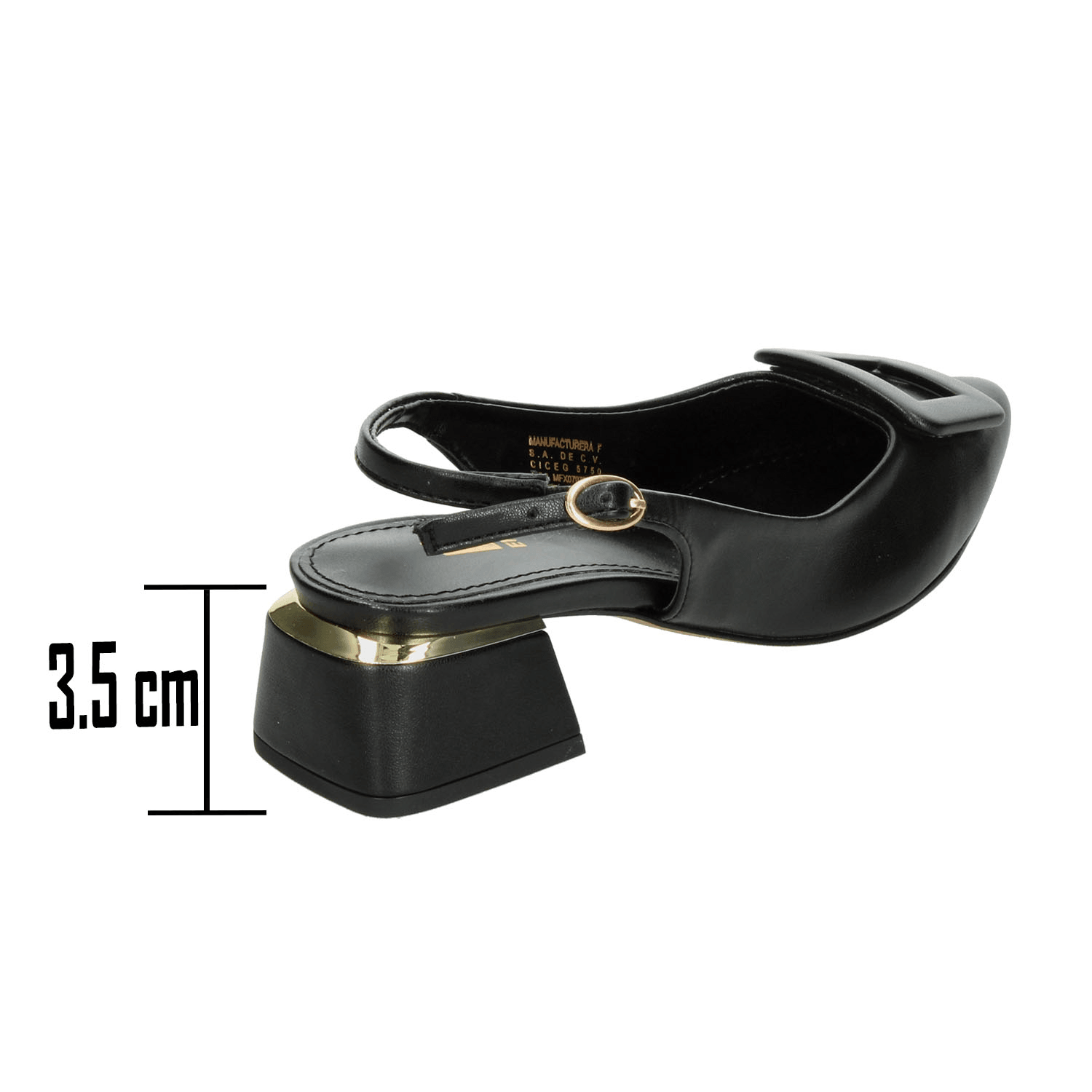 Zapatillas Efe Dama Casual Formal Tacón Negro Mujer — imagen 3