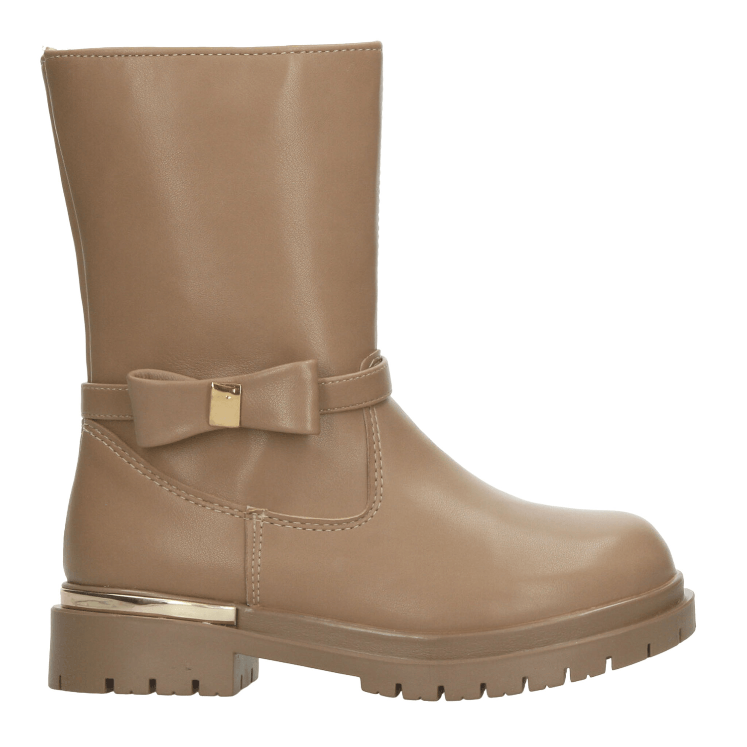 Bota Vavito Niña Casual Larga Cierre Beige Infantil T18-22 — imagen 1