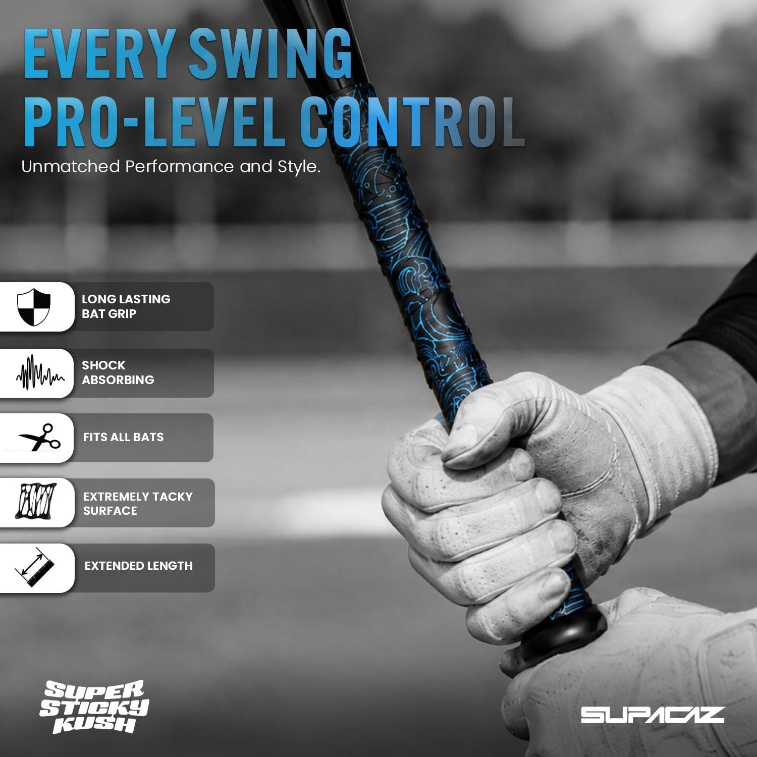 Grip Bat Beisbol Supacaz Super Sticky 1.1mm Kush Tsunami — imagen 2