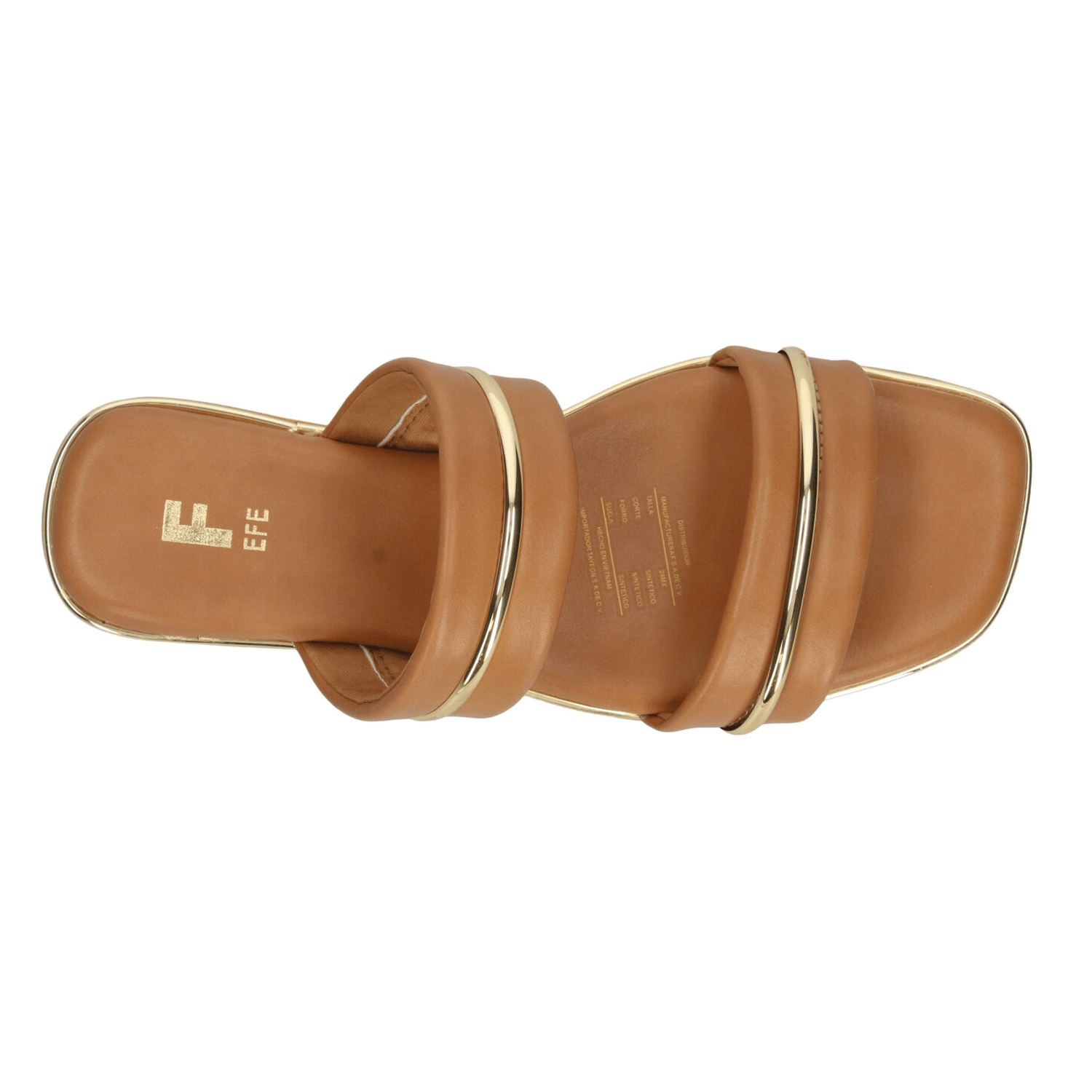 Sandalia Efe Dama Casual Slide Moda Café Mujer — imagen 8