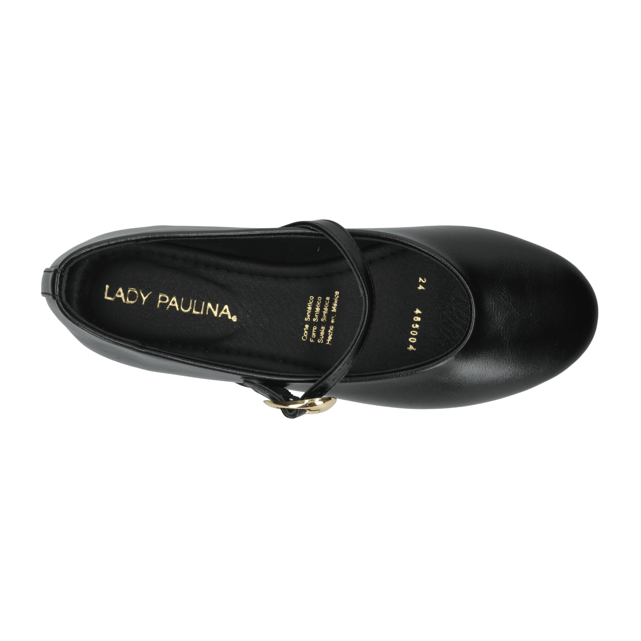 Flats Paulina Mary Jane Dama Casual Hebilla Negro Mujer — imagen 17