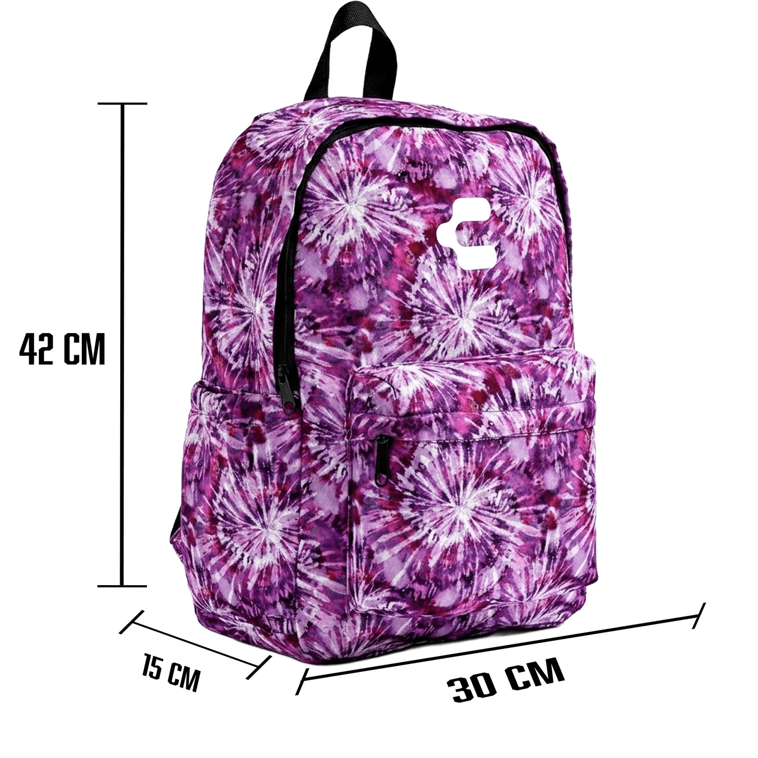 Mochila Charly Tie-Dye Niña Morada Escolar Lonchera Infantil — image 7