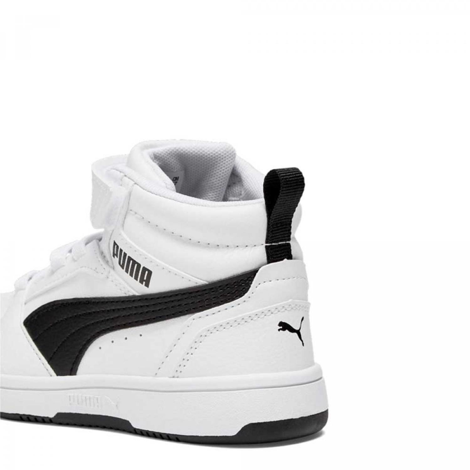 Tenis Puma Rebound V6 MID PS para Niños 17 A 21.5. 393832-B — imagen 4