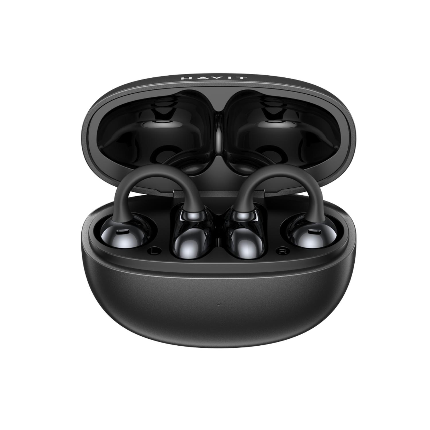 Audífonos Havit Open Ear OWS928 Inalámbricos Negro Deportivo — imagen 1