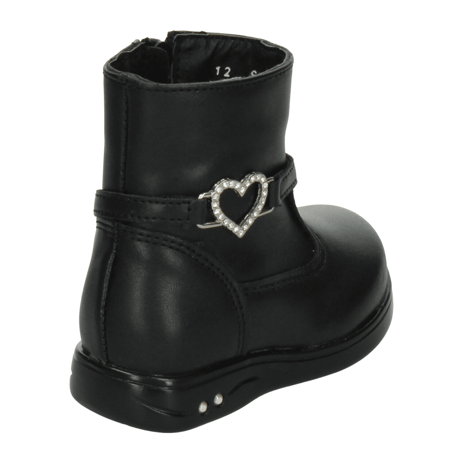Bota Yuyin Niña Casual Cierre Negro Infantil T12-15 — imagen 3
