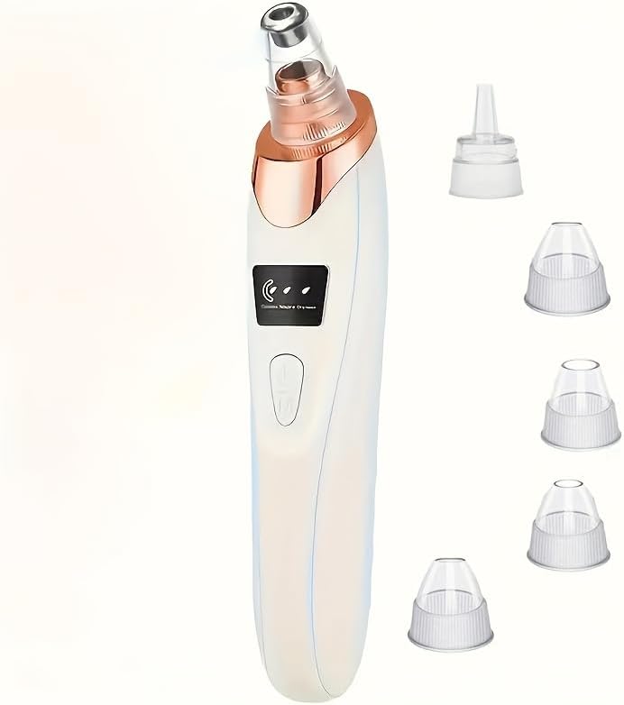 Removedor de puntos negros al vacío de poros, limpiador de poros faciales, 5 potencias de succión, 5 sondas, kit de vacío recargable USB — imagen 1