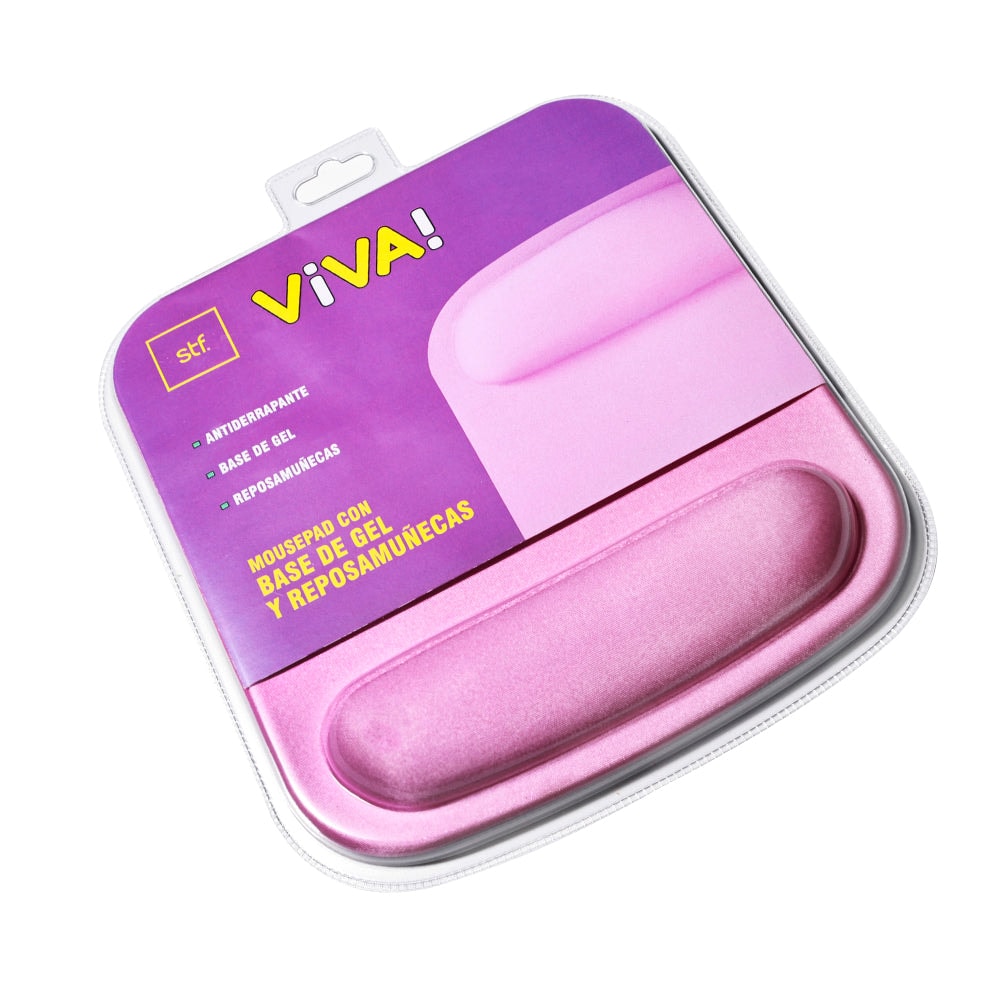 Mousepad STF VIVA! base gel, reposamuñecas Rosa — imagen 5