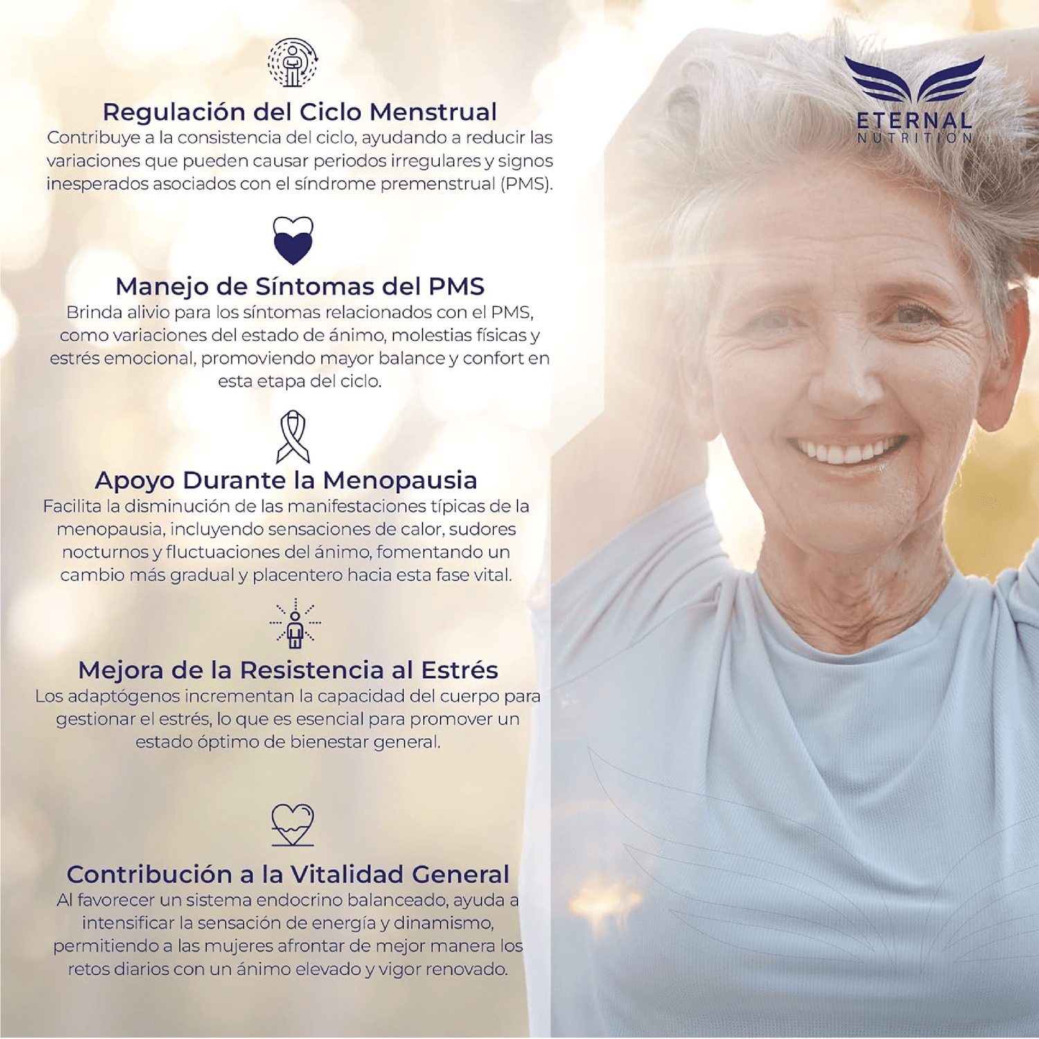 Women's Essentials: Maca y Adaptógenos para Mujer, Schisandra + Shatavari + Reishi, 200 Cápsulas — imagen 3
