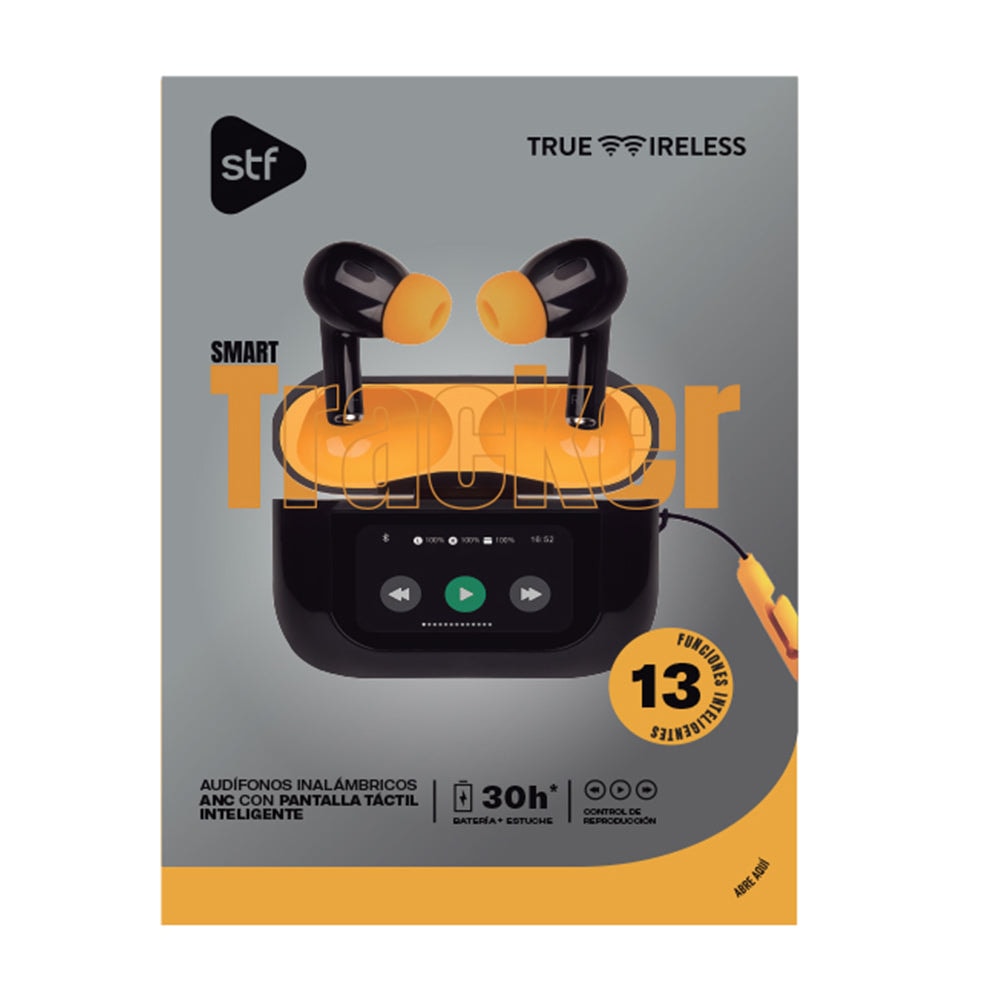 Audifonos Inalámbricos Tws Tracker STF 30hrs Uso Pantalla LCD Táctil — imagen 4