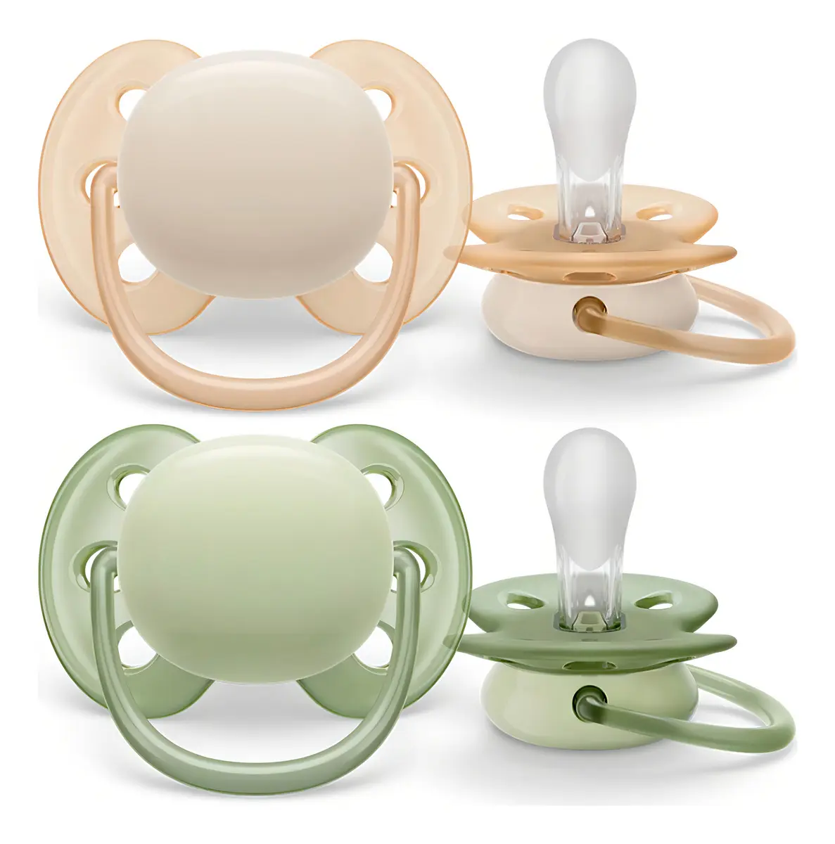 Philips Avent SCF091/35 Ultra Soft 4 Chupones De 0-6m Verde Y Naranja 0-6 Meses — imagen 3