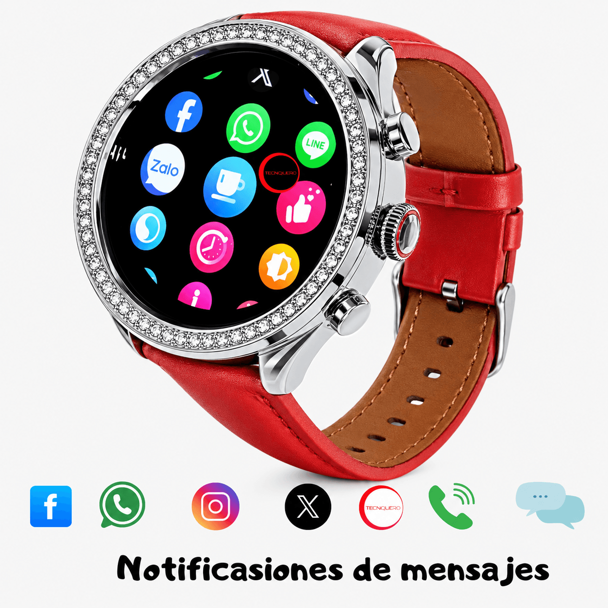 Smartwatch Bossney WS GS83 Rojo – Elegancia, Tecnología y Bienestar en Tu Muñeca — imagen 8