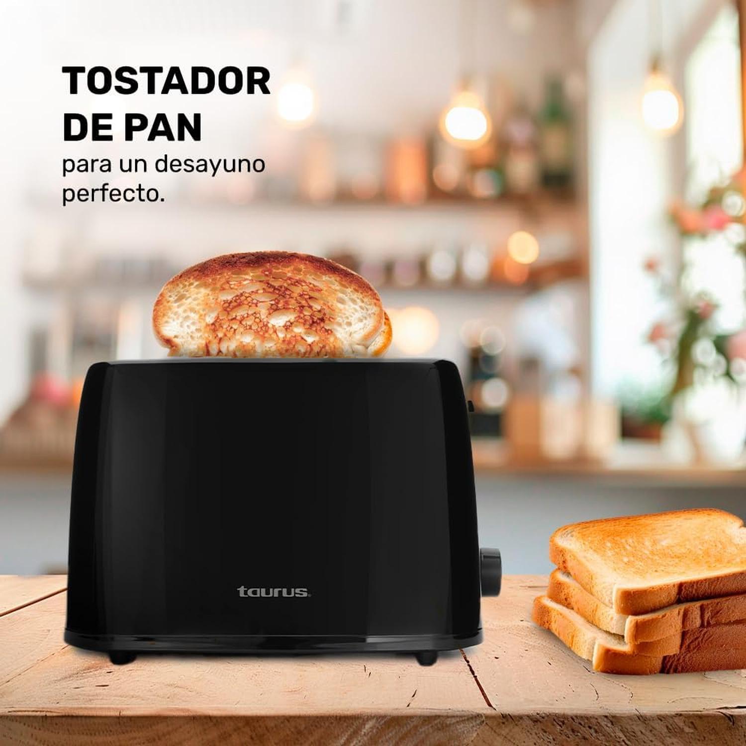 TOSTADOR TAURUS LUCERNA 6 AJUSTES DE TEMPERATURA NEGRO — imagen 2