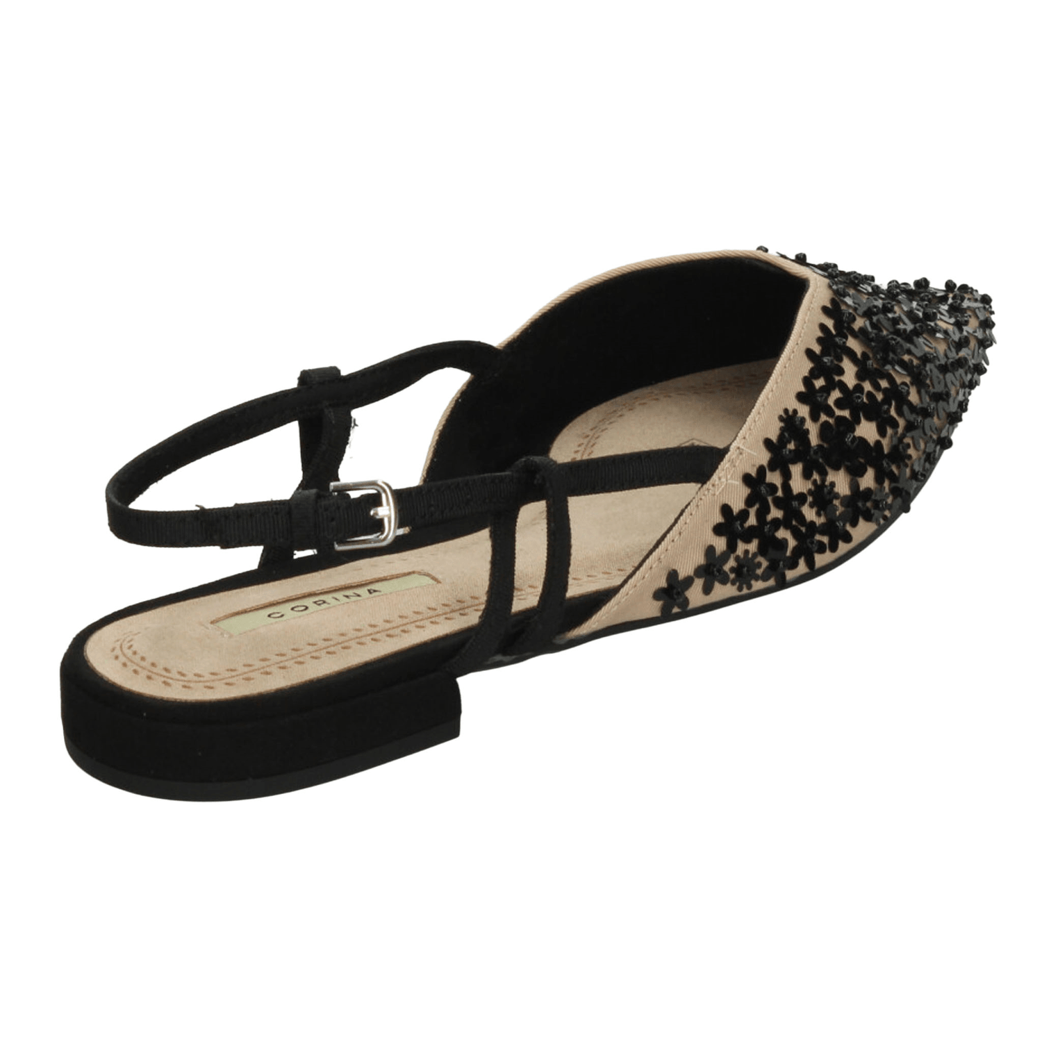 Flats Corina Dama Casual Negro Mujer — imagen 3