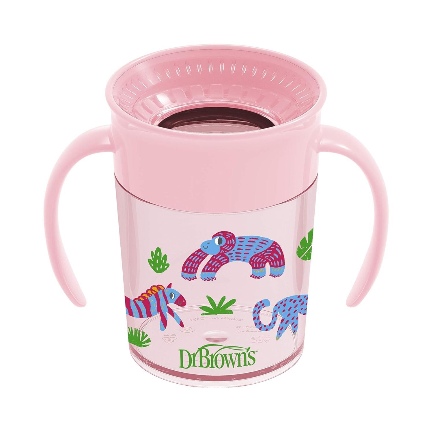 Pack 2 Vasos entrenador 7oz 360 Rosa Dr Browns Bebe 6m+ — imagen 3