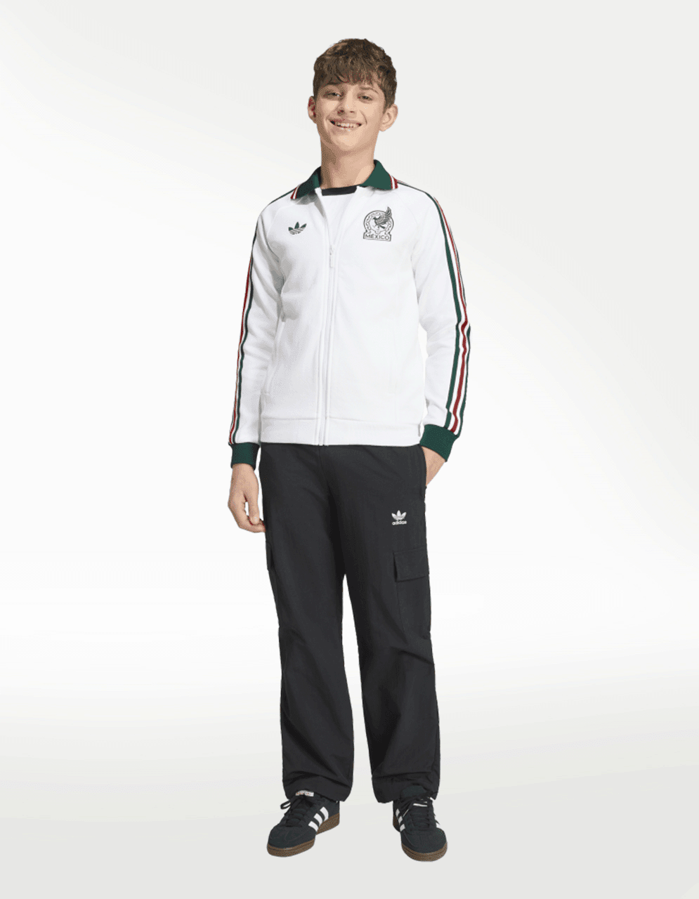 Chamarra Adidas Anthem Visitante Selección Nacional de México Blanco - Niño — imagen 7