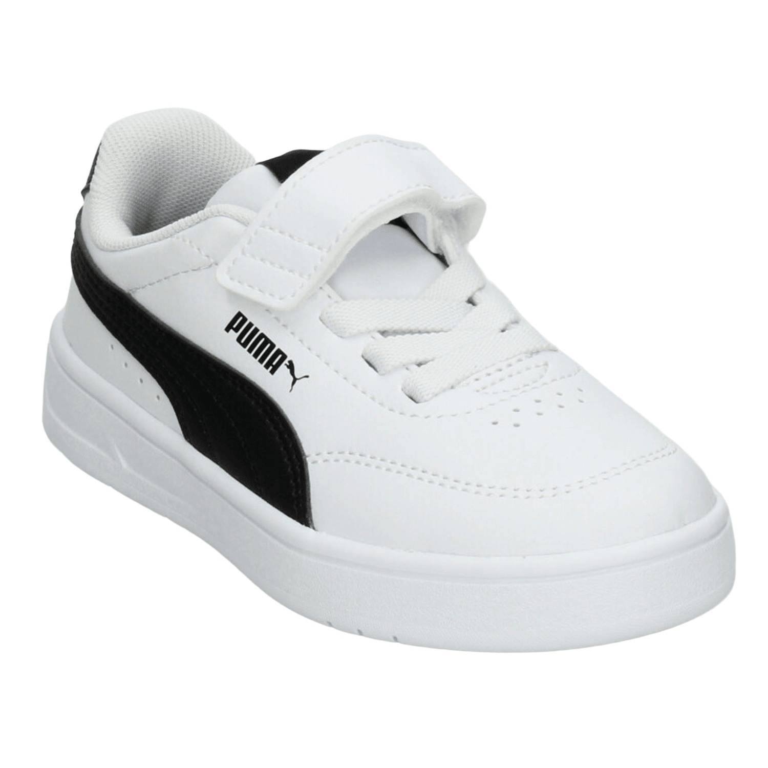 Tenis Puma Court Classic Clean Niño Negro Casual Infantil T16-22 — imagen 5