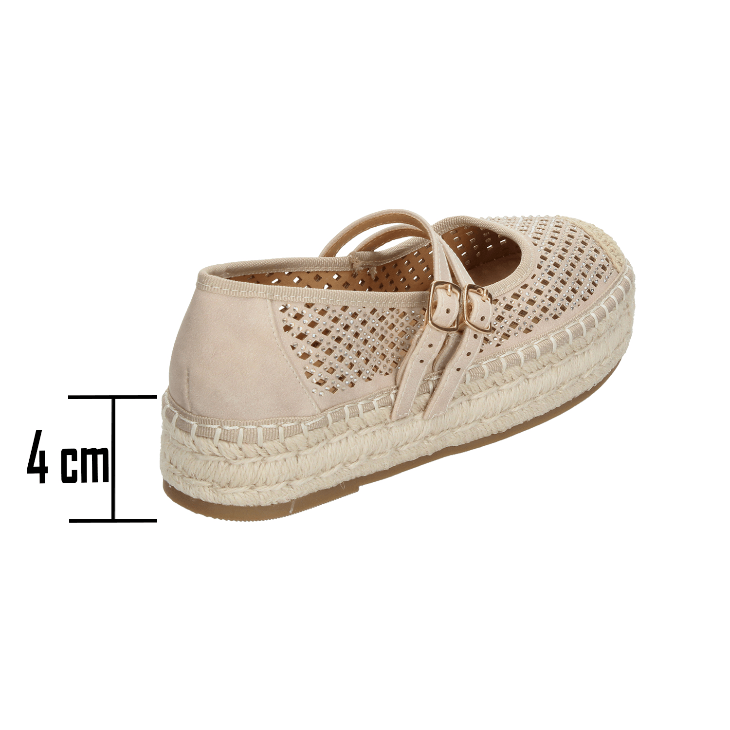 Zapato Berlín Dama Alpargata Casual Cómodo Beige Mujer — imagen 3