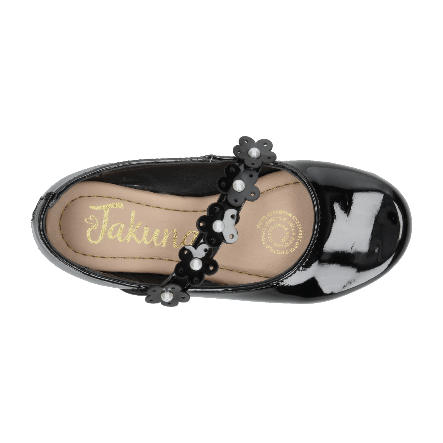 Zapato Jakuna Niña Casual Flores Negro Infantil T18-22 — imagen 8
