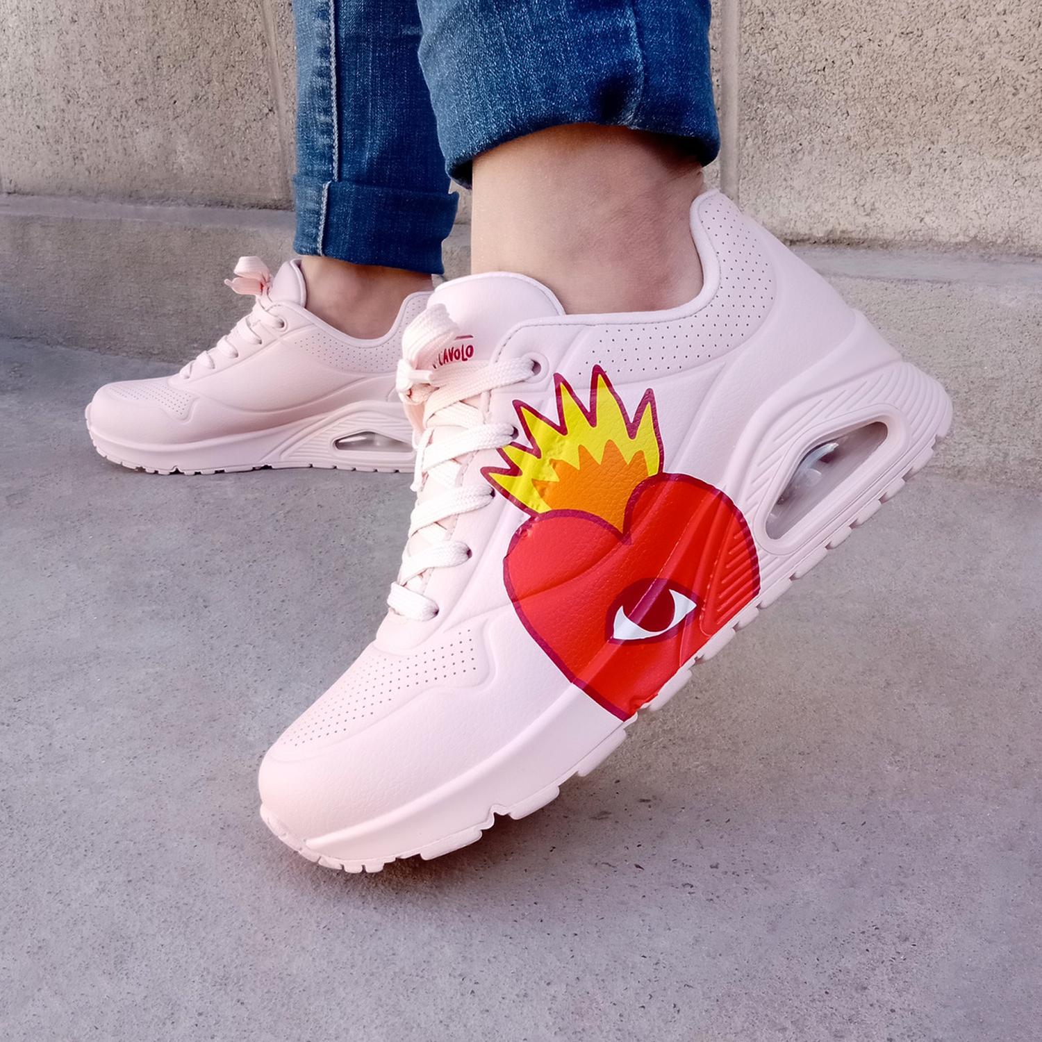 Tenis Skechers Dama Rosa Deportivo Para Mujer — imagen 3