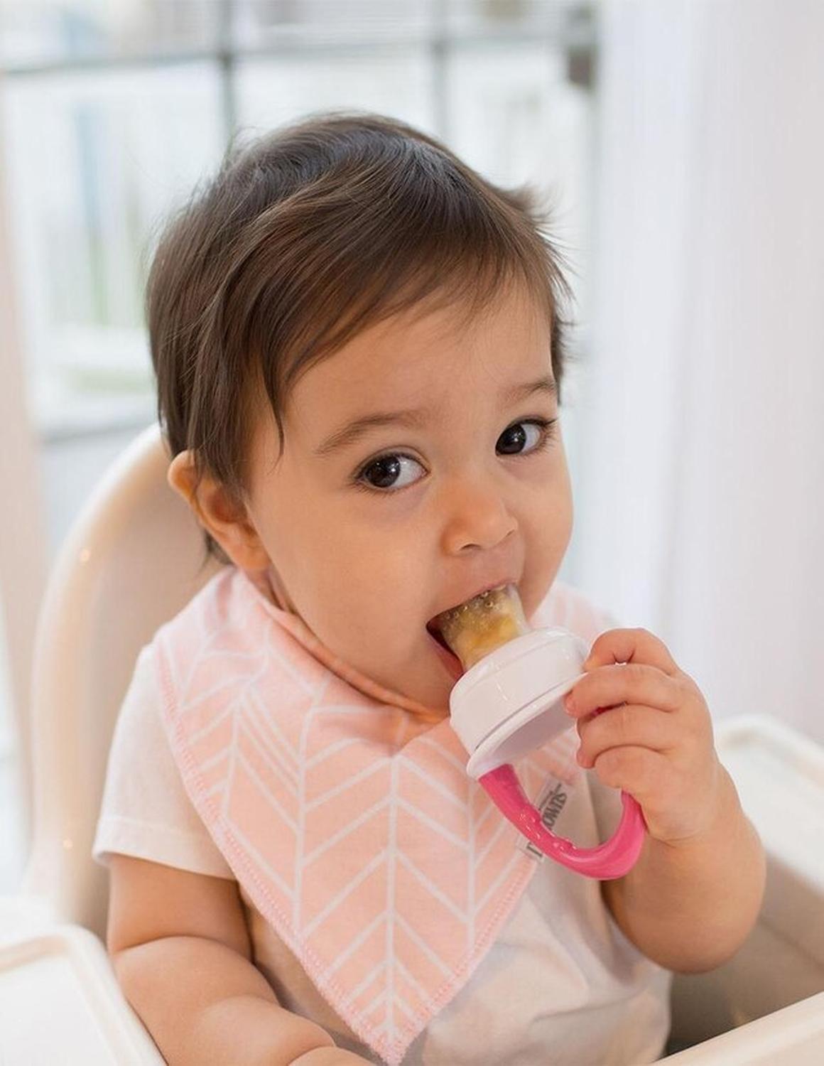 Chupon Alimentador De Silicona Dr Browns Fresh Firsts 4m+ Color Rosa — imagen 5