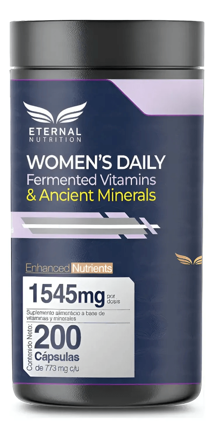 Women's Daily: Multivitamínico 4 en 1: Vitaminas, Minerales, Complejo B y Adaptógenos, 200 Cápsulas — imagen 1