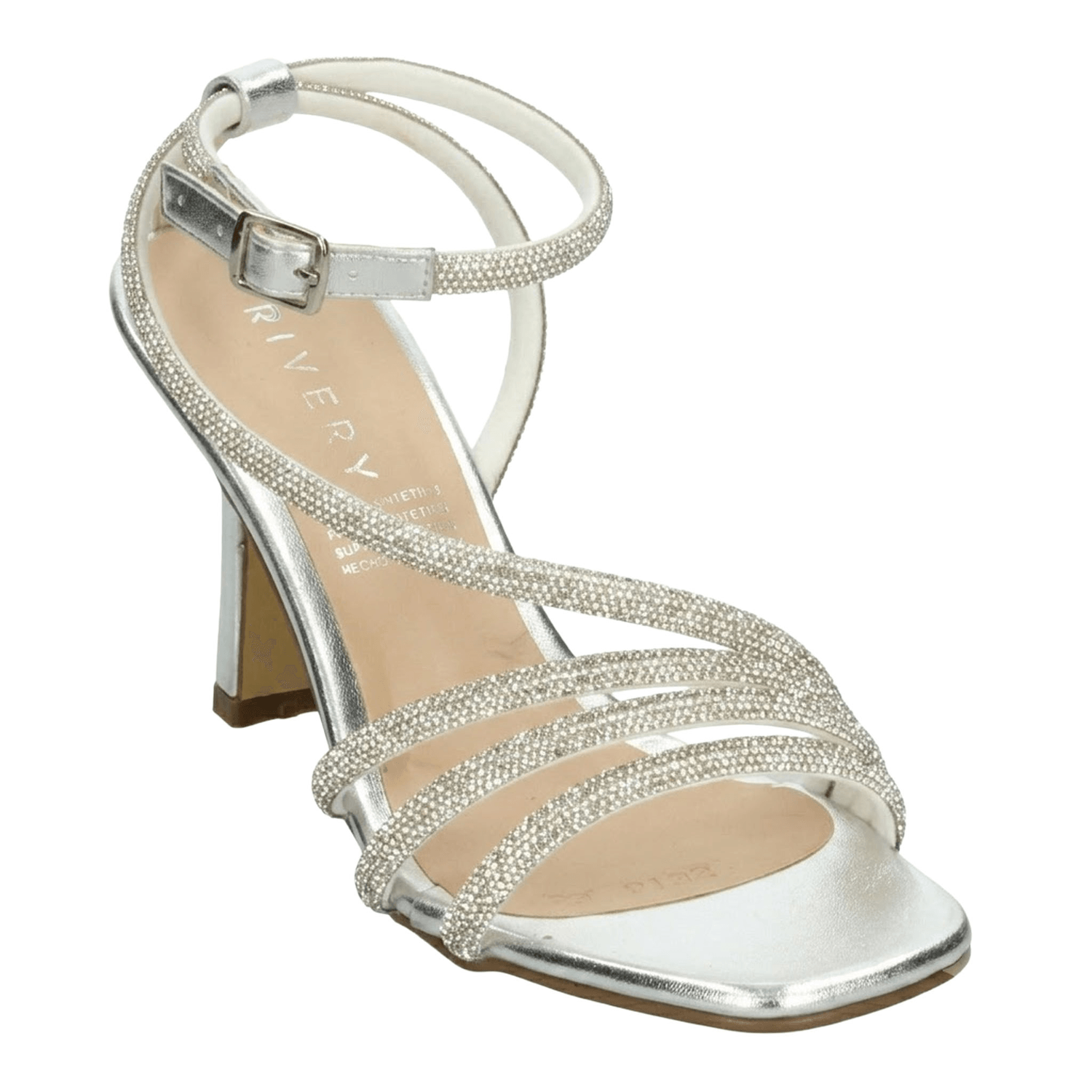 Tacones Rivedy Dama Fiesta Noche Plateado Mujer — imagen 4