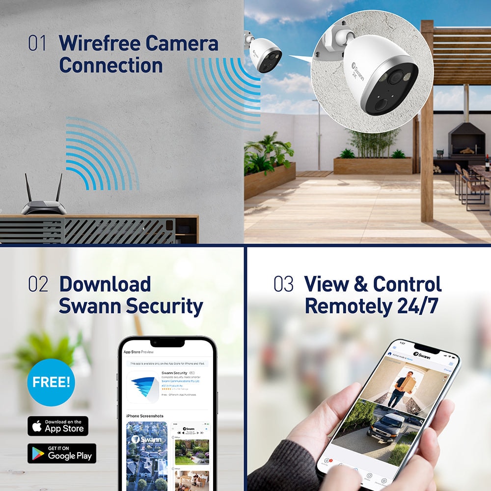 Cámara de seguridad con foco Swann SWIFI-2KOCAM-GL IP66 inalámbrica 2K — imagen 14