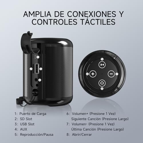 Bocina 1HORA BOC062 con Powerbank G-Tide P1 10 000 mHa — imagen 5