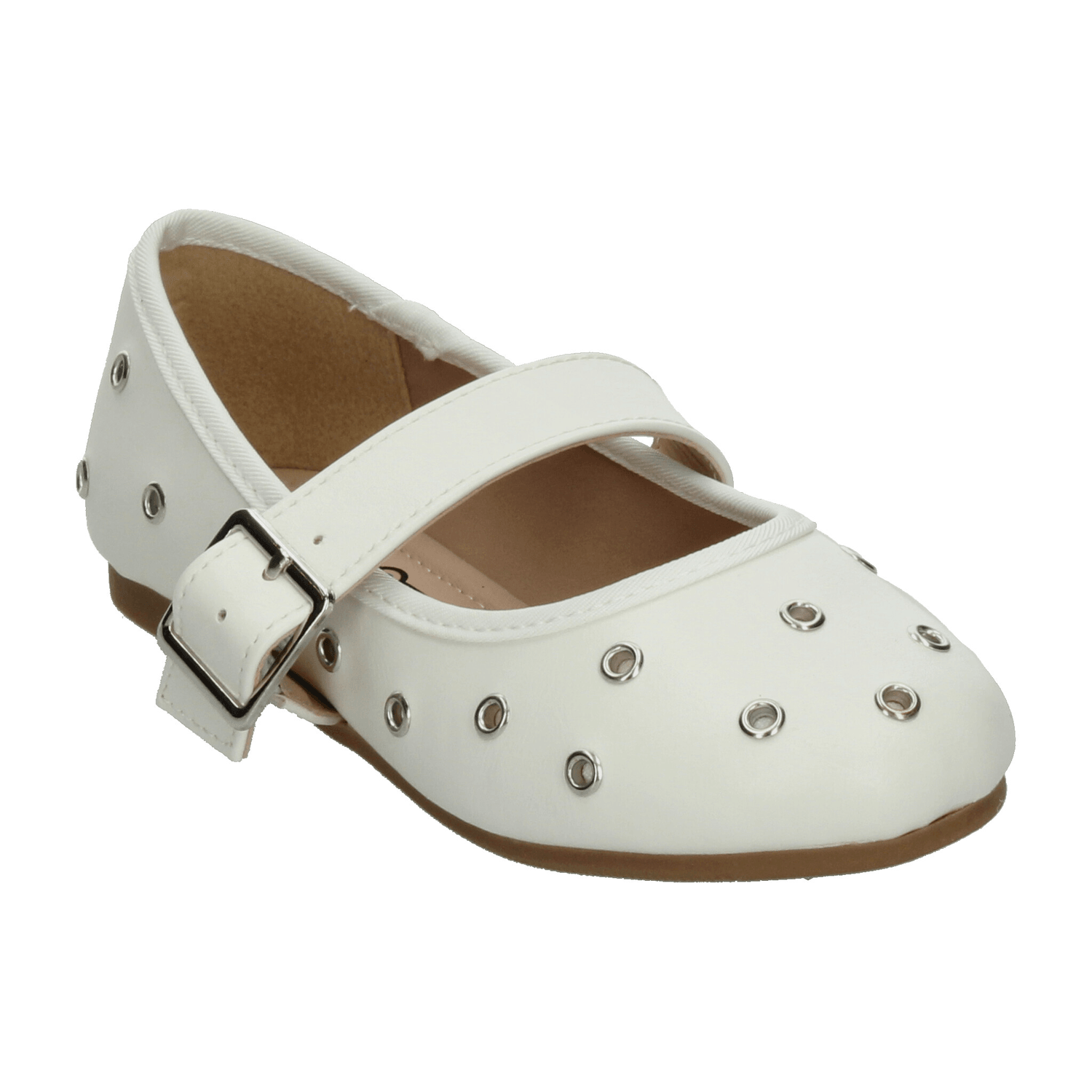 Zapato Coqueta Niña Casual Hebilla Blanco Infantil T18-24 — imagen 4