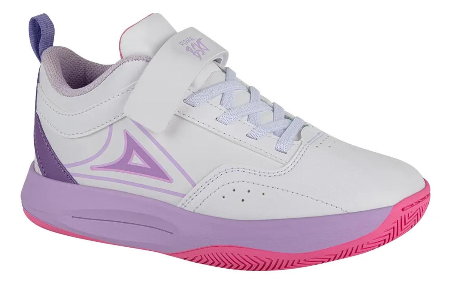 Tenis Escolar Pirma Niña Basketball Liso 1340112 — imagen 2