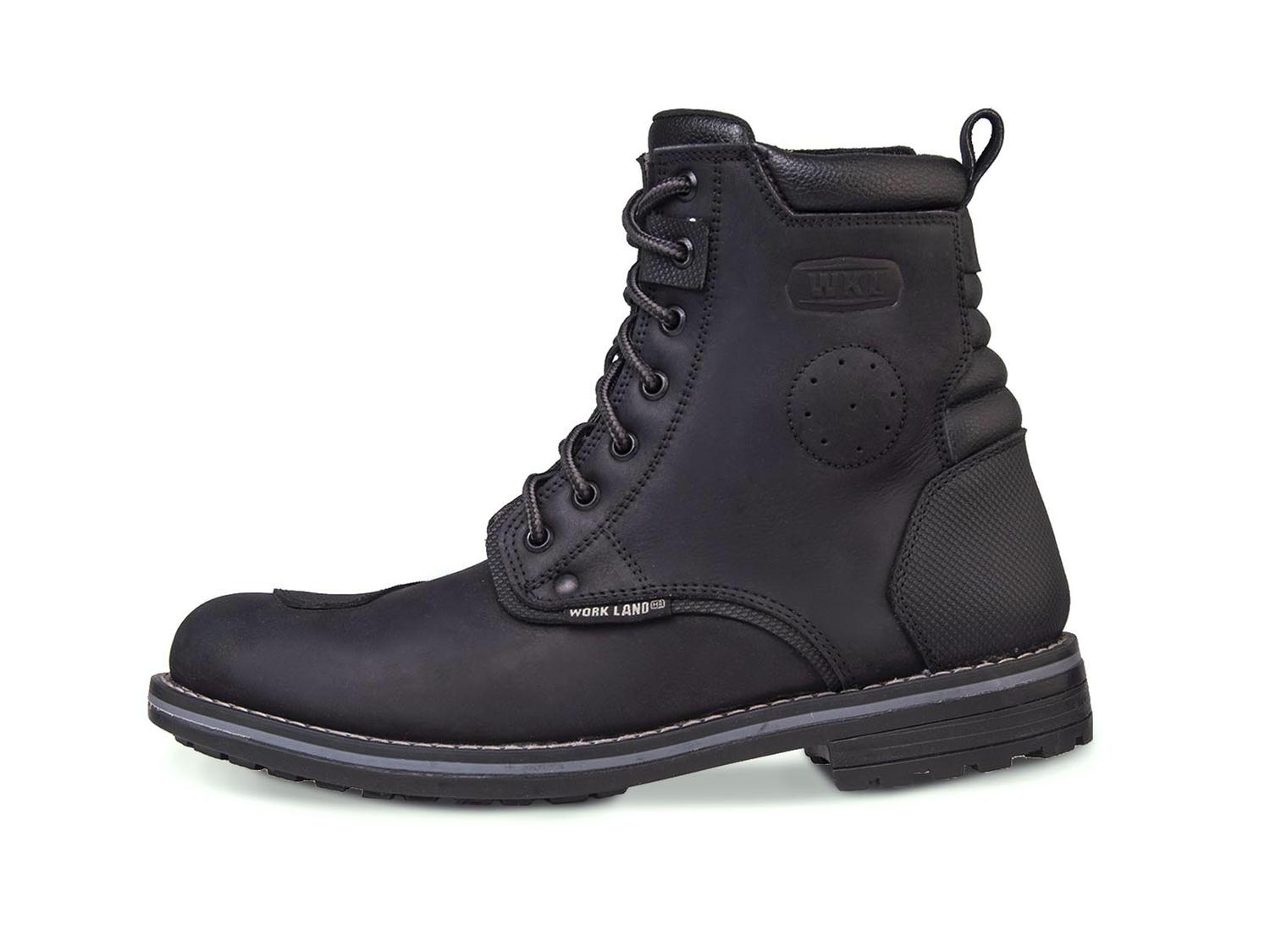 Bota hombre Moto Botin Trabajo biker WORKLAND 89738 Negro — imagen 2