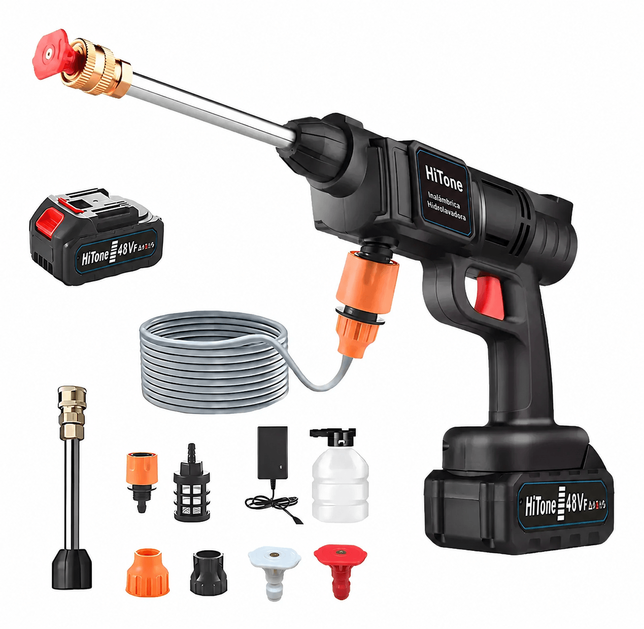 Pistola de Hidrolavado Inalámbrica Recargable 12V con Kit de Accesorios — imagen 3