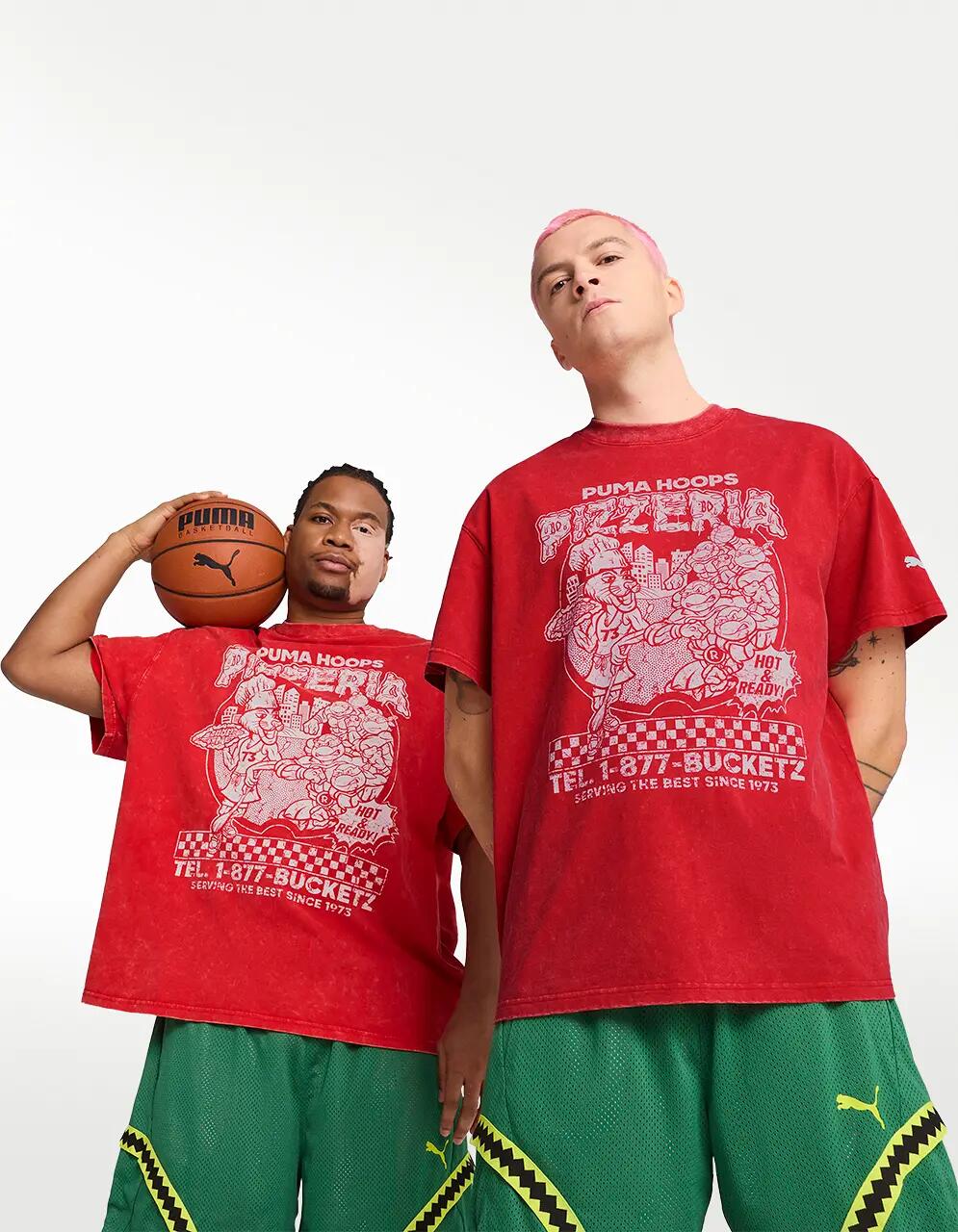 Playera Puma Hoops X TMNT I Rojo - Hombre — imagen 3