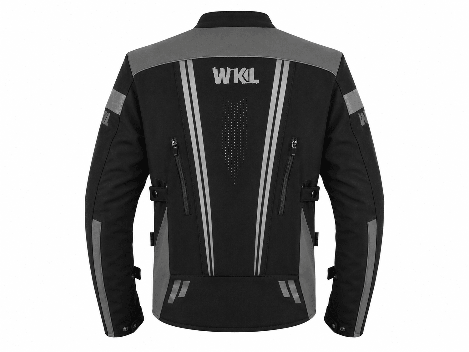 Chamarra Moto Hombre Impermeable Biker Protecciones WKL N/G — imagen 2