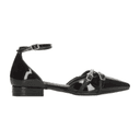 Flats Paulina Dama Casual Cómodo Hebilla Negro Mujer