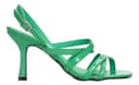 Sandalias Paulina Dama Casual Formal Hebilla Verde Mujer