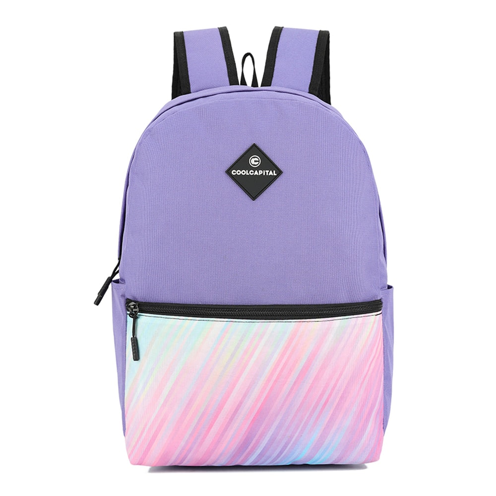 Mochila para laptop CoolCapital Lite Rainbow 15.6" pulgadas Morado — imagen 2