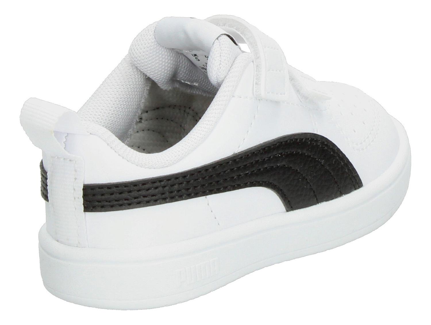 Tenis Puma Rickie V Niño Casual Deportivo Blanco Negro Infantil T11-16 — imagen 3