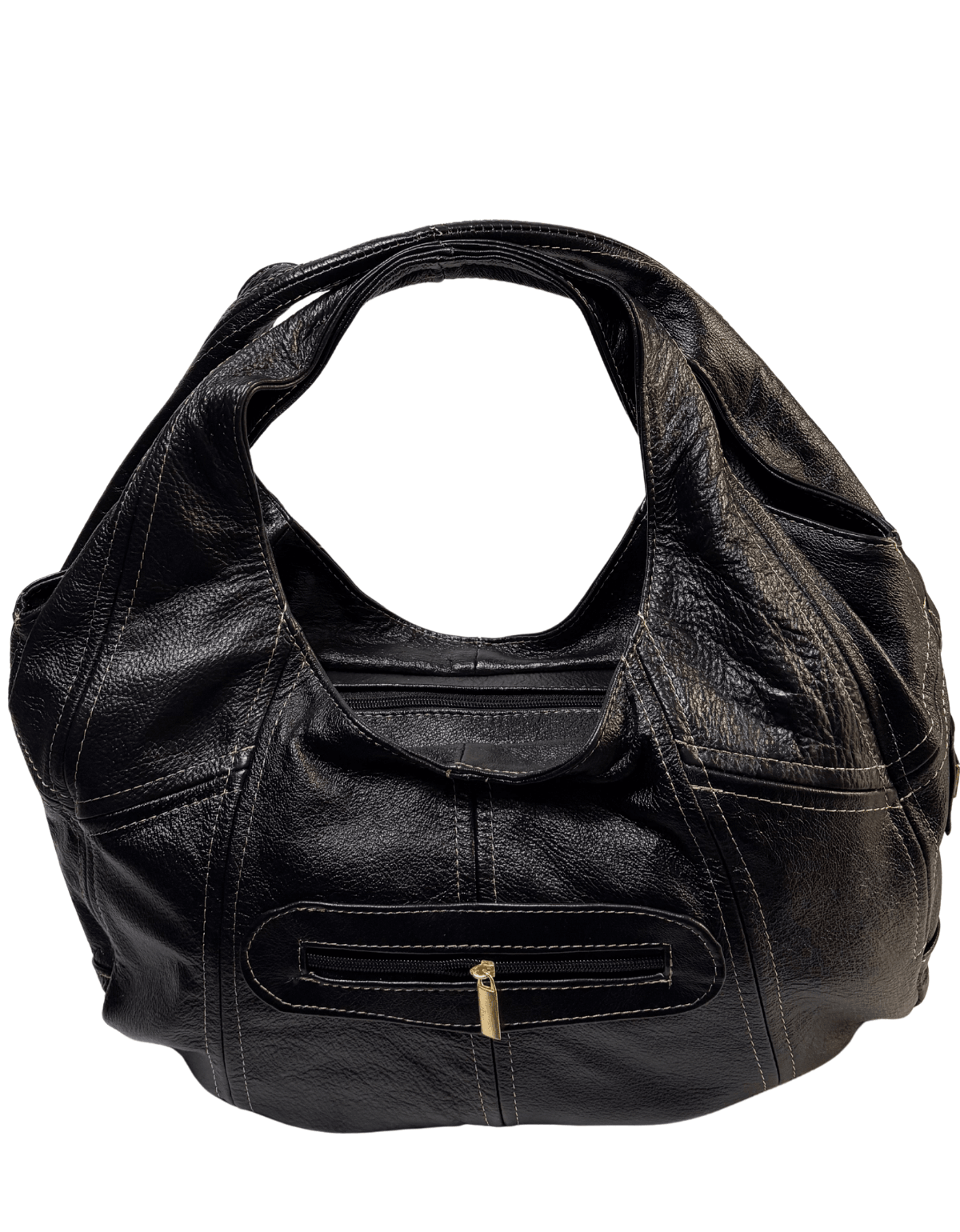 Bolsa Hobo de Piel Negra para Dama Grande JF76 Med — imagen 6