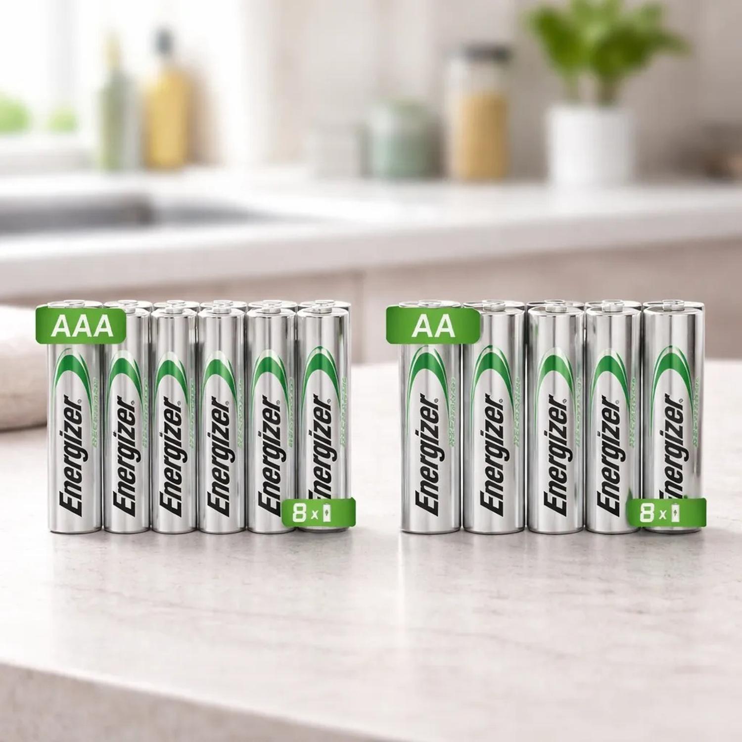 Pilas Recargables Energizer 8 AA y 8 AAA 1.2 V 16 Piezas — imagen 2