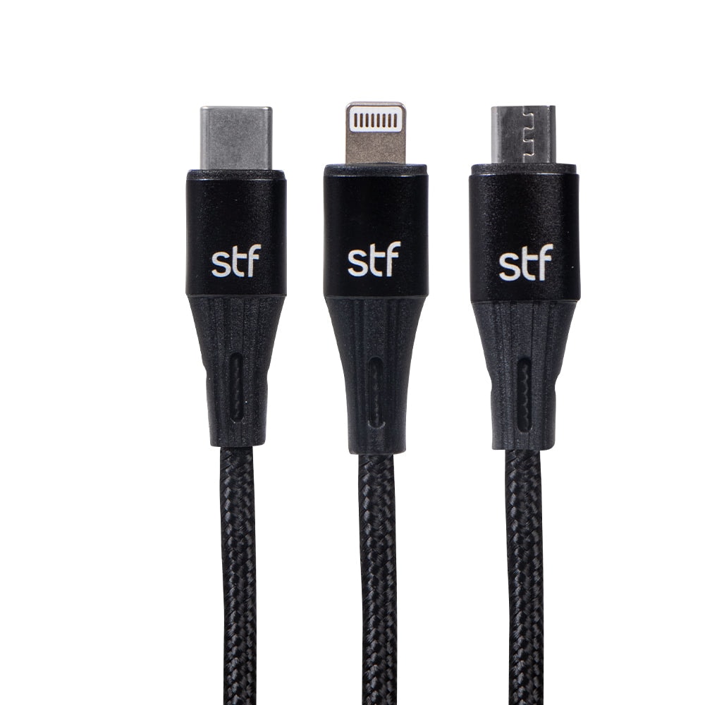 Cable 3 en 1 USB a Micro USB/Tipo C/Lightning Carga Rápida 2A 1.8m — imagen 4