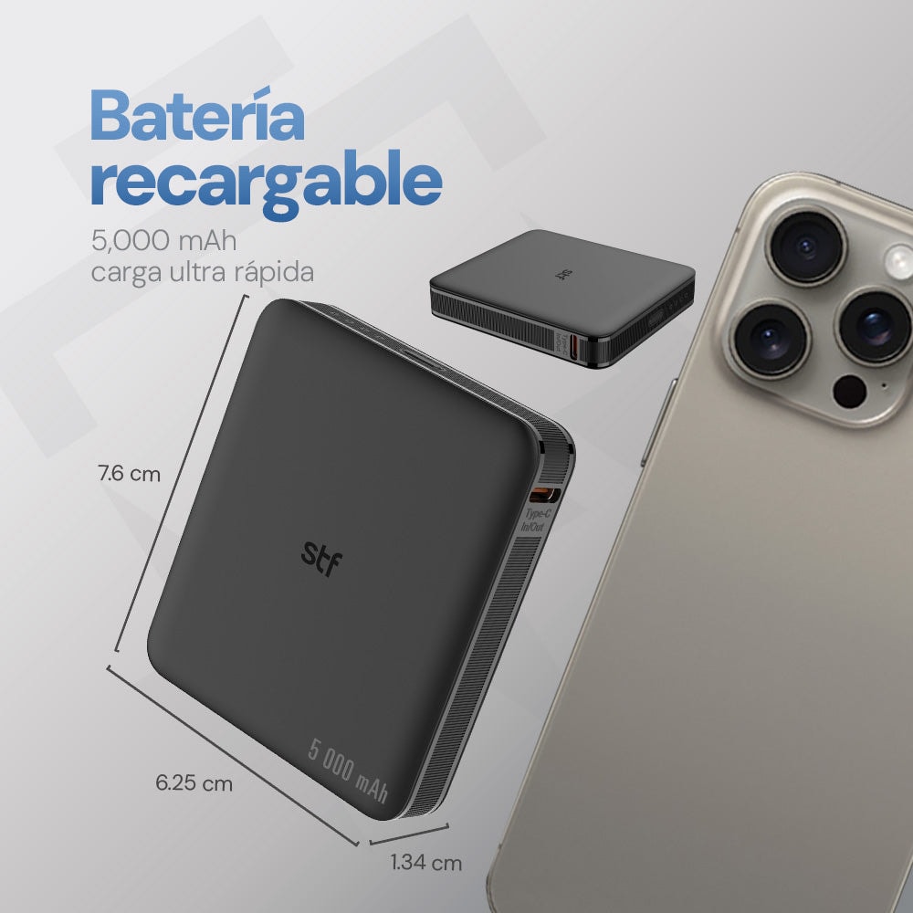 Batería STF Power Bank: 5000mAh, Carga Ultra Rápida, 20W — imagen 14