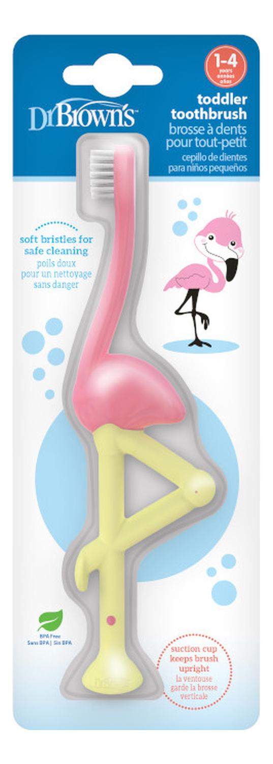 Cepillo De Dientes Bebes Y Niños Pequeños, Flamingo. Color Rosa Animales — imagen 2