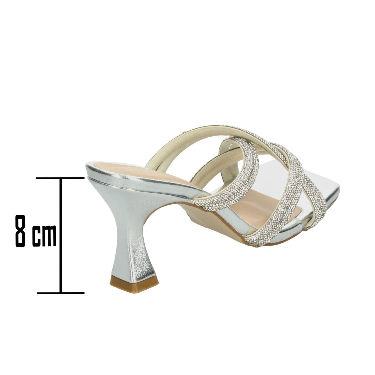 Sandalias Balleé Dama Fiesta Plateado Mujer — imagen 3