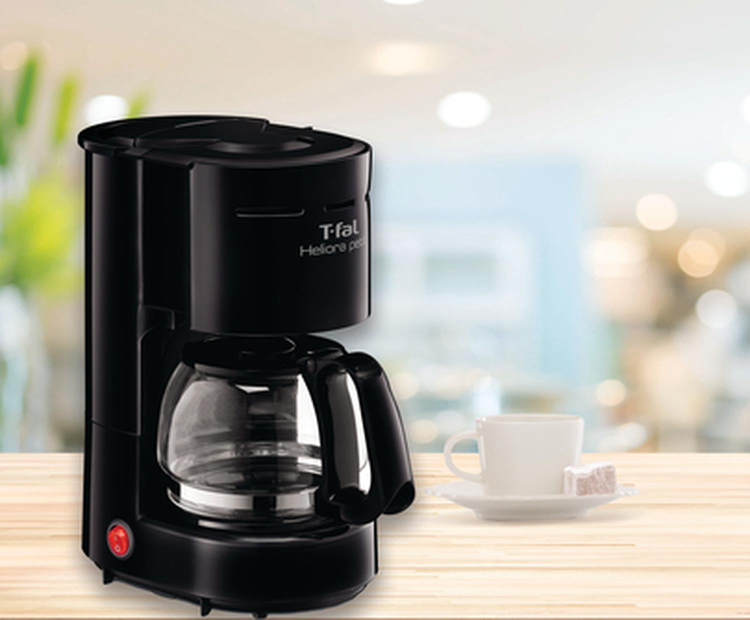 CAFETERA DE GOTEO T-FAL CM3218MX HELIORA PETIT 4 TAZAS NEGRO — imagen 4
