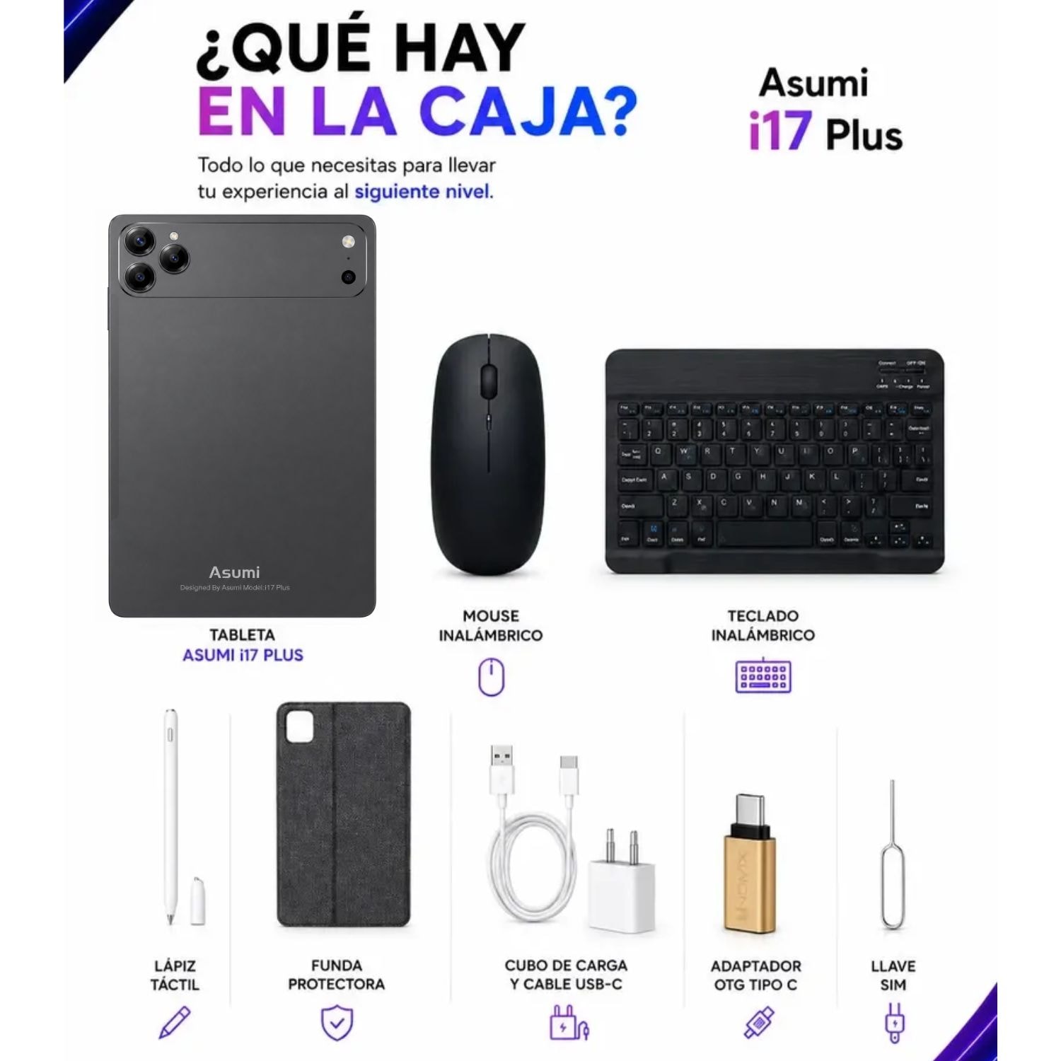 Tableta Asumi i7 Plus 12 Ram + 512 Gb — imagen 3